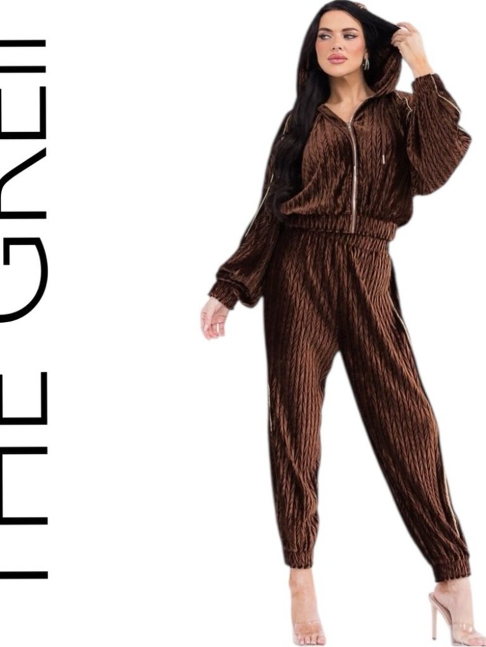 THE GREii NWT HOODIE SET BROWN (O)